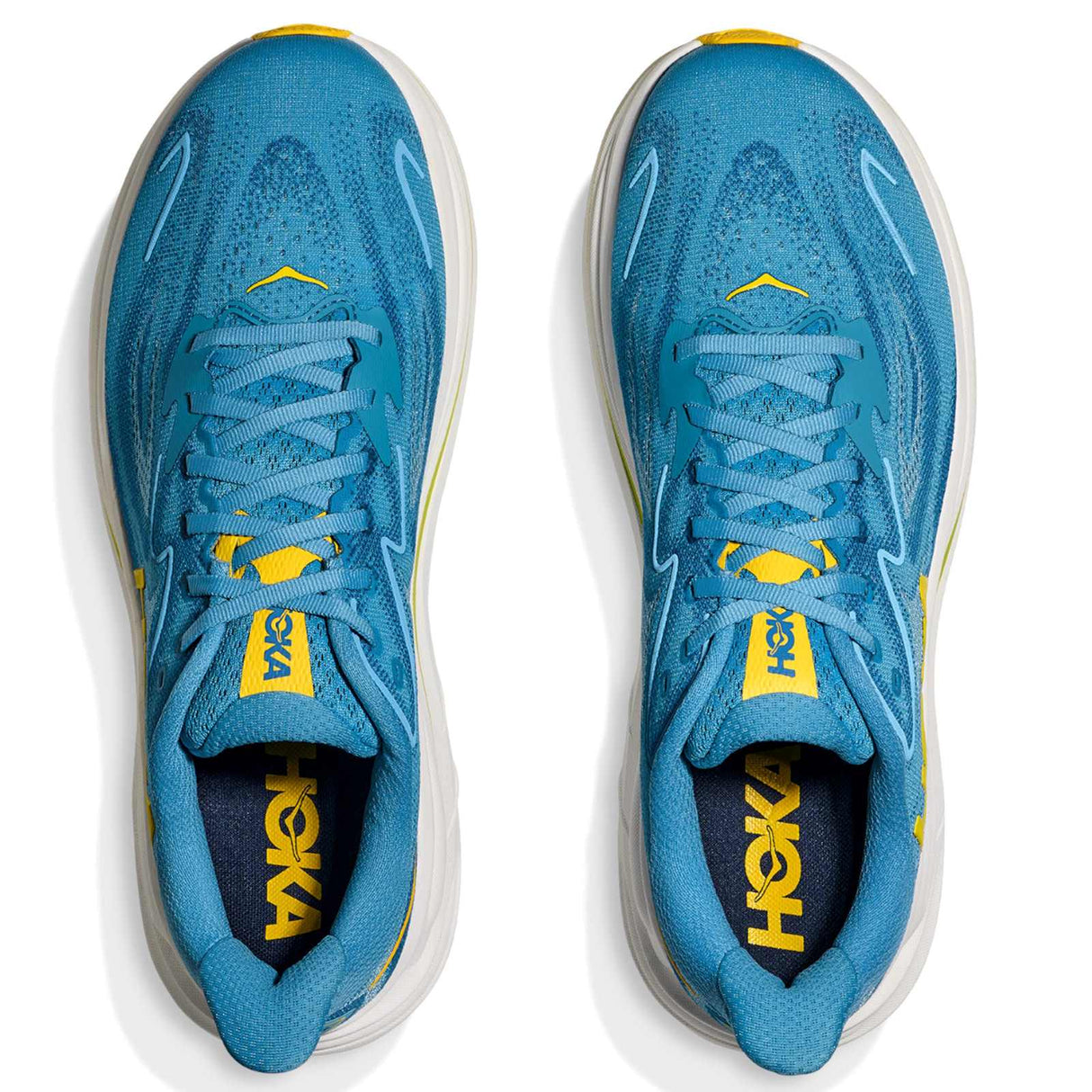 HOKA Mens CLIFTON 10 Wide Alpine Blue