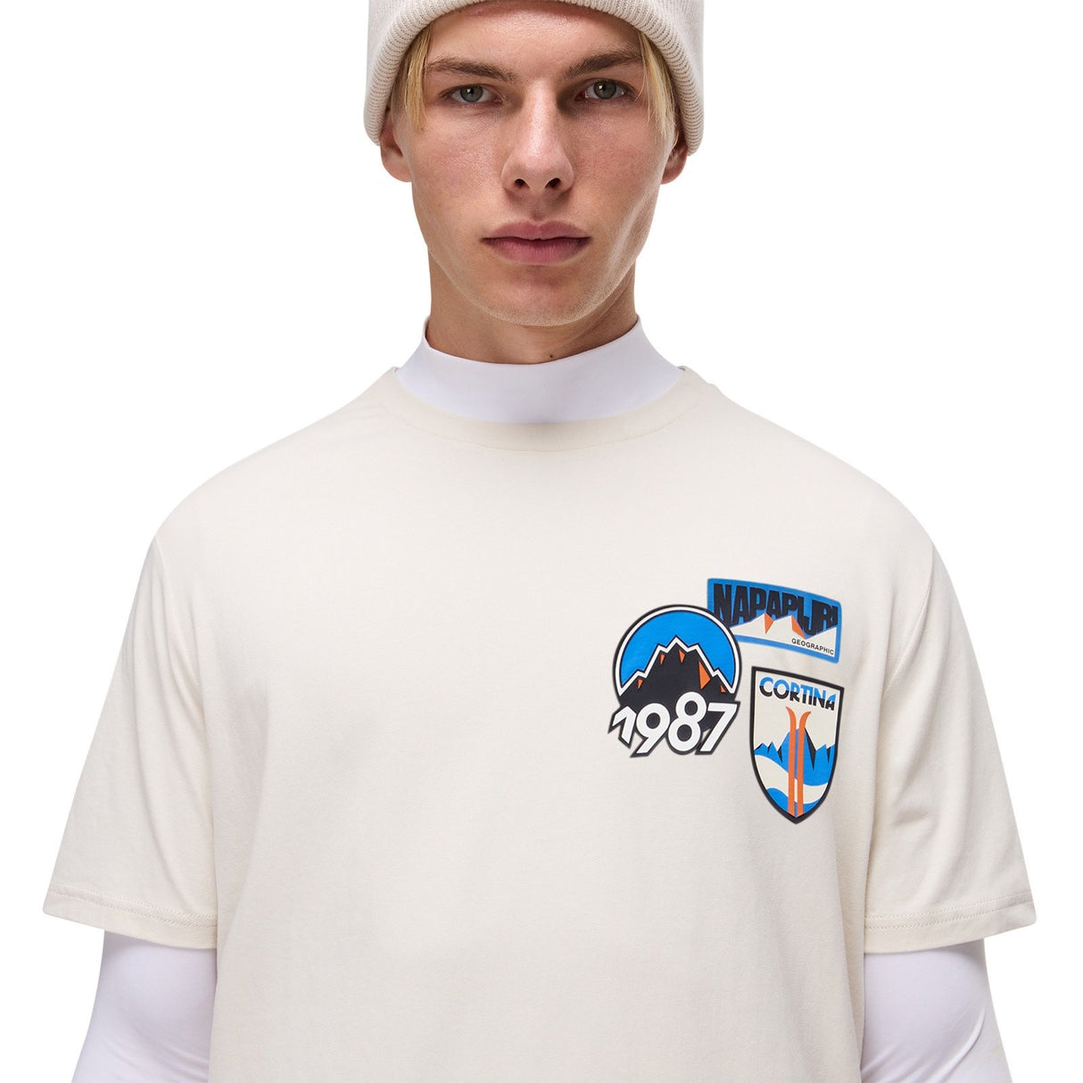 NAPAPIJRI S MONTEPIANA Mens SS Tee White