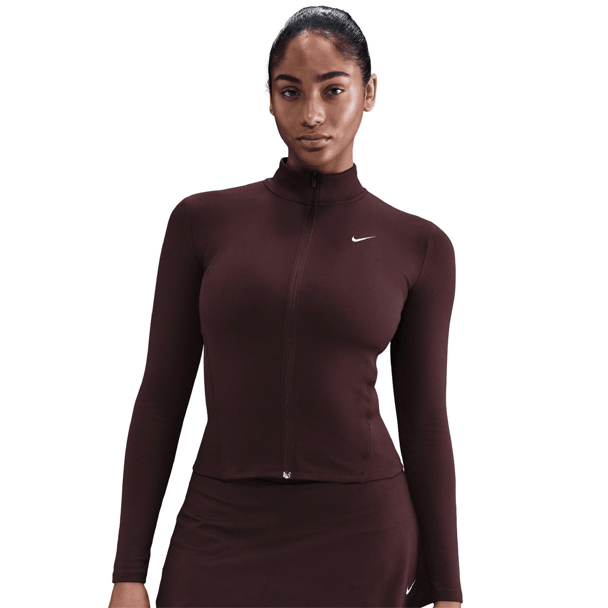 Nike Wmns ONE DF FZ FIT JKT Maroon