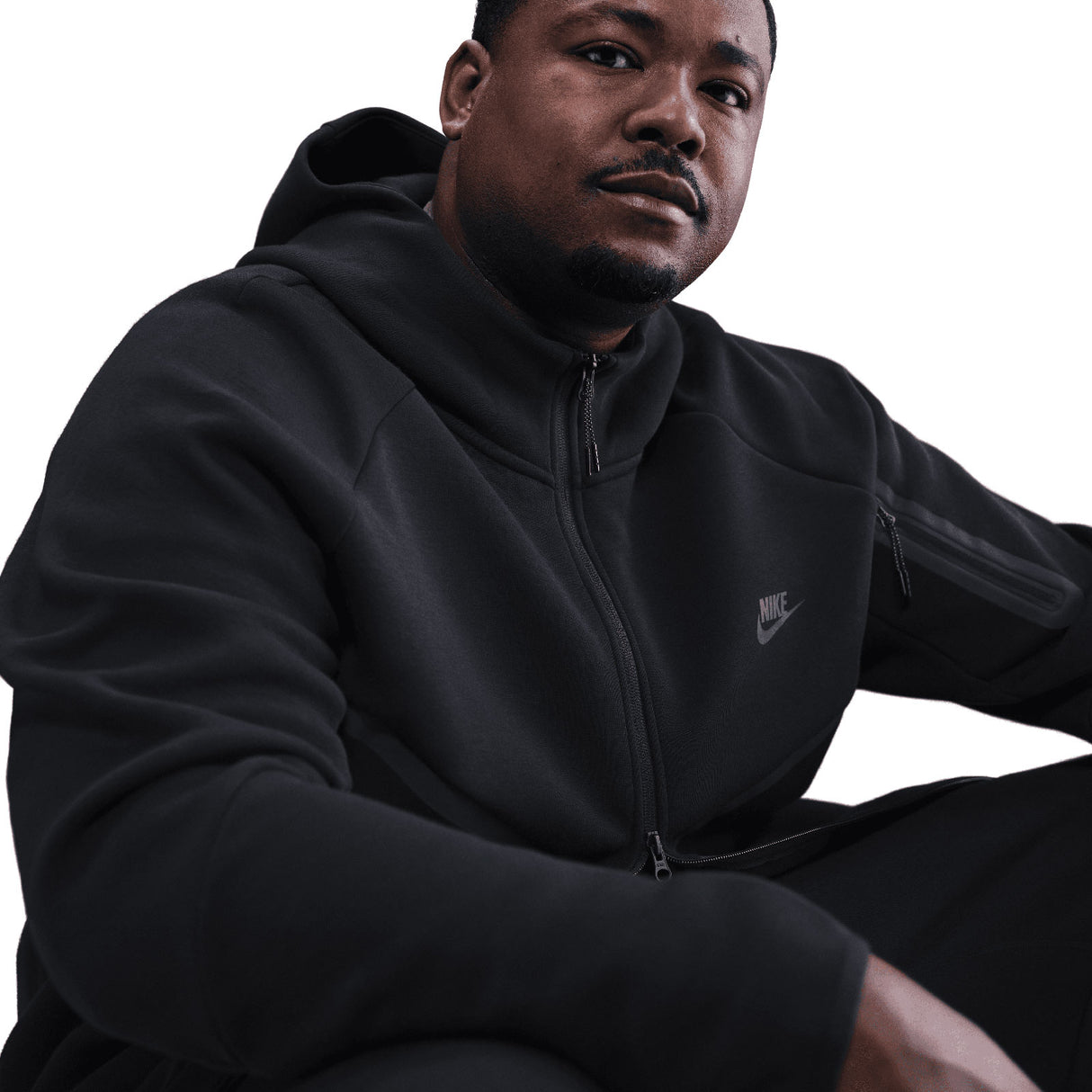 Nike Mens TCH FLC FZ WR HOODIE Black