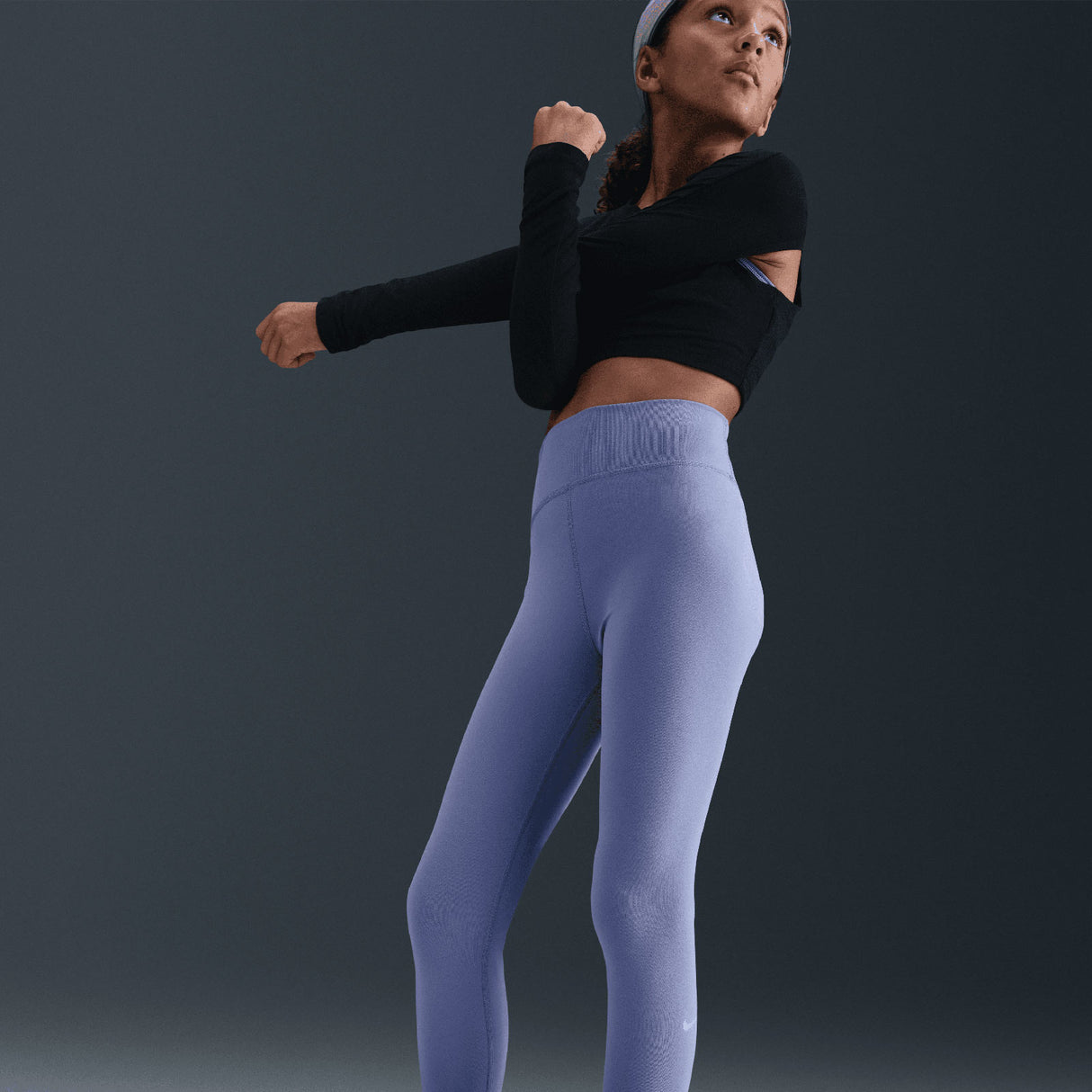 Nike Girls DF ONE TIGHT AOP Blue