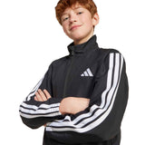 adidas Boys J 3S WV Track Suit  Blk/Wh