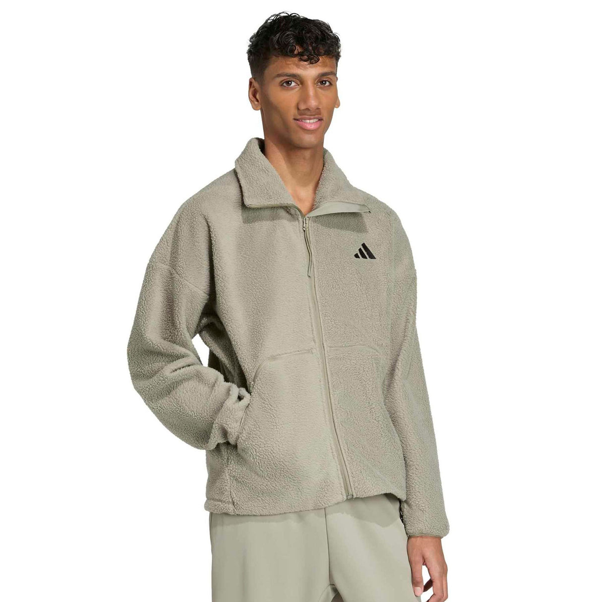 adidas Mens CT FLEECE FZ Green