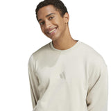adidas Mens A SZN FT Crew White