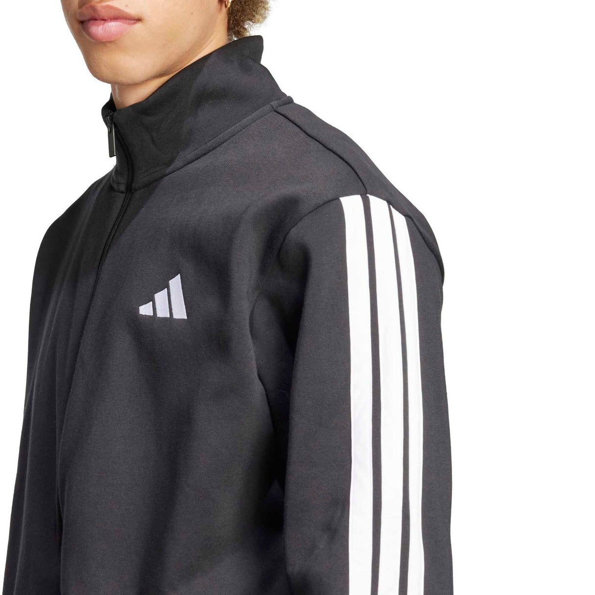 adidas Mens 3S FL TT TrackSuit Black