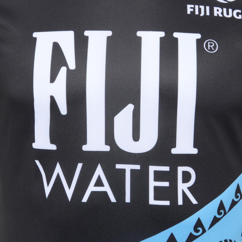 Umbro Fiji 15s Rugby 2025/26 Short Sleeved Pre-Match Top Close-Up Front View