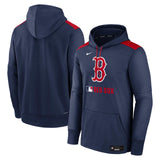 Nike Boston Red Sox 2025 Authentic Classic Pullover Hoodie - Front and Back view