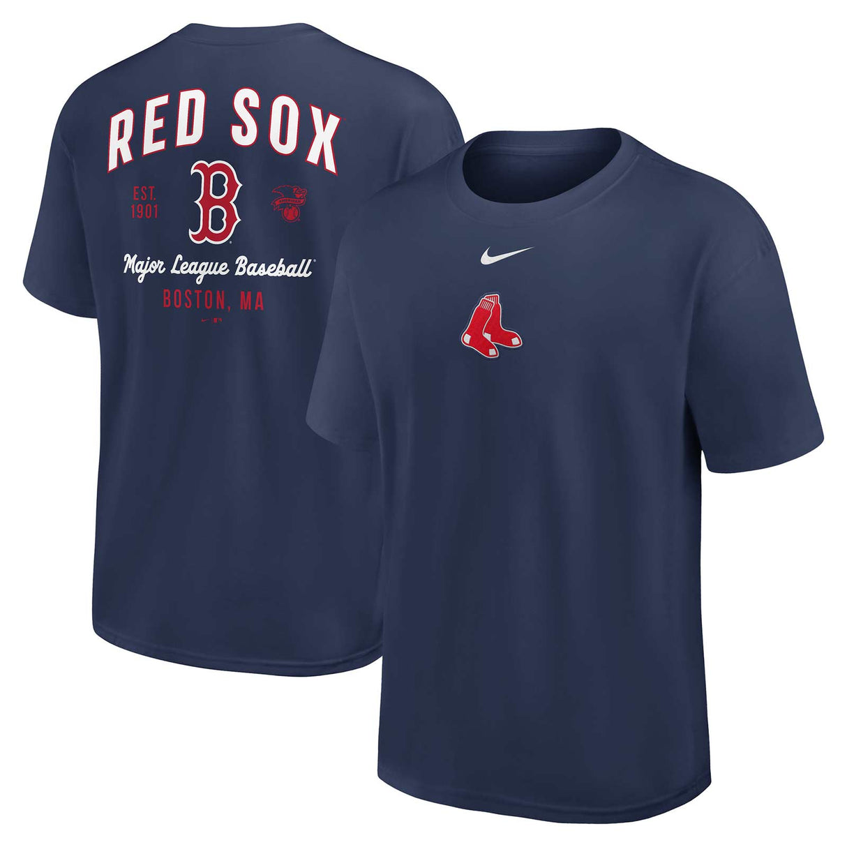 Nike Boston Red Sox Max 90 T-Shirt -Front and Back View
