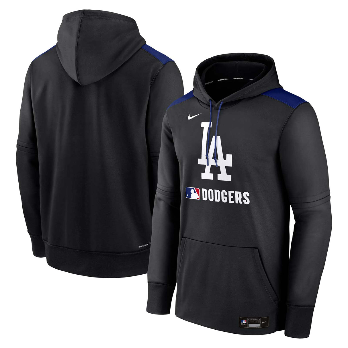 Nike Los Angeles Dodgers 2025 Authentic Classic Pullover Hoodie -  Front and Back view