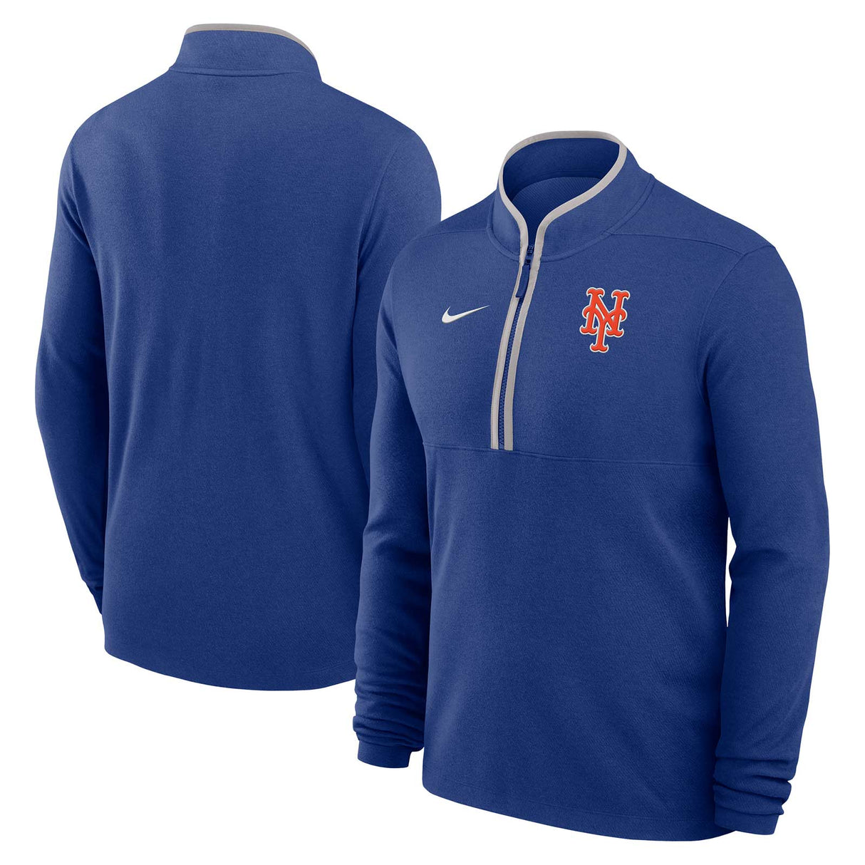 Nike New York Mets Victory Half Zip Top - Front and Back 