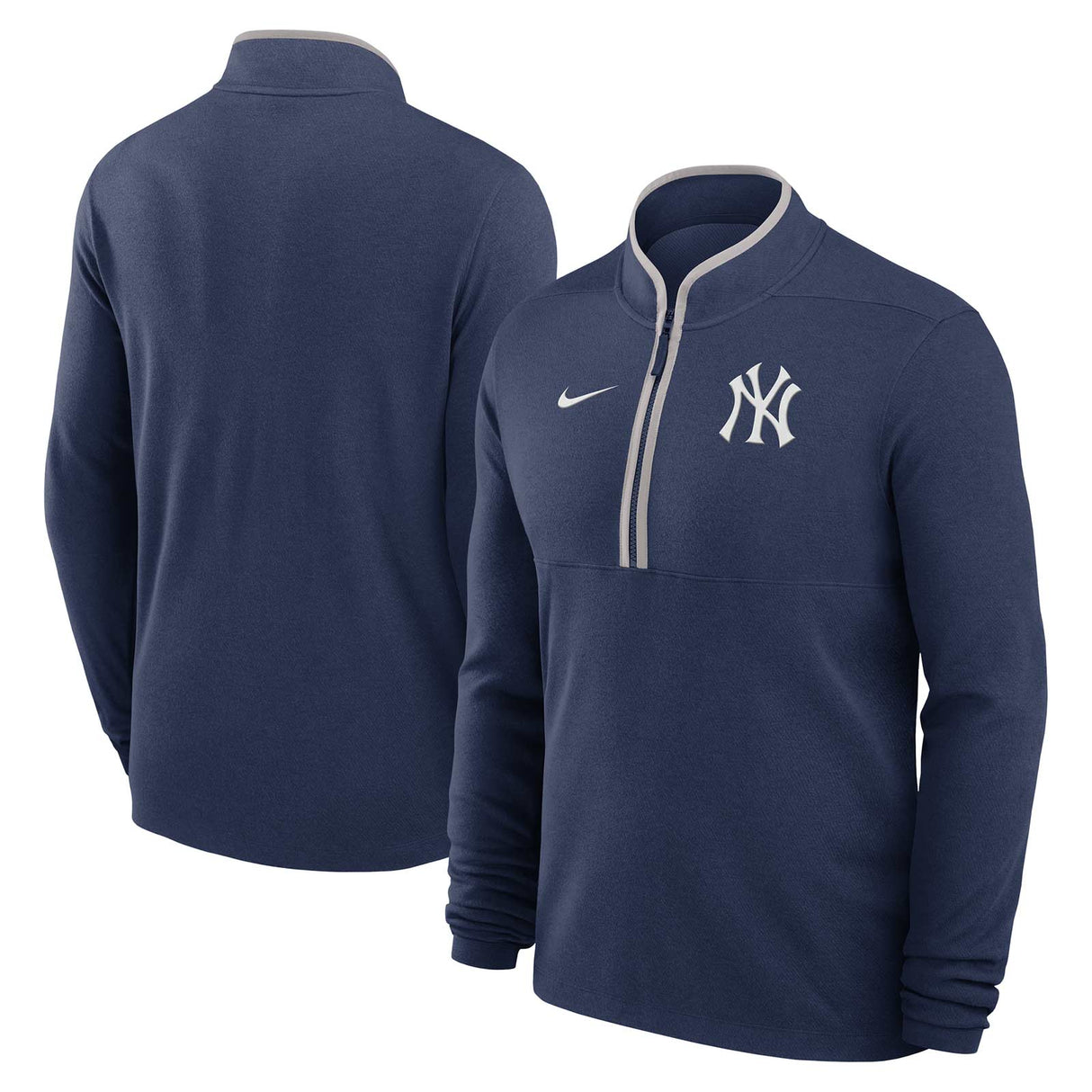 Nike New York Yankees Victory Half Zip Top - Front and Back