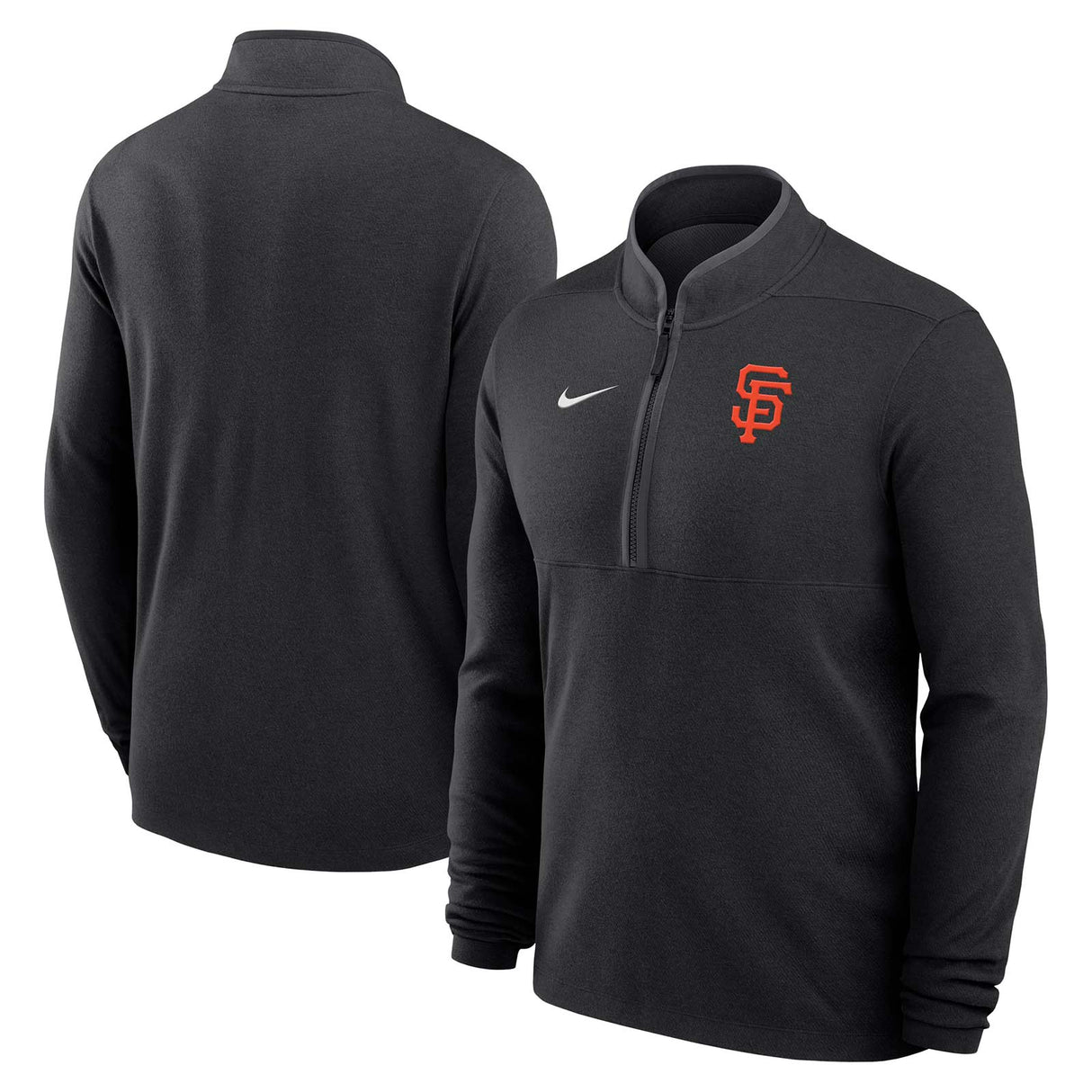 Nike San Francisco Giants Victory Half Zip Top - Front and Back View