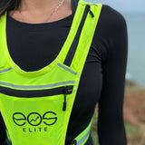EOS Elite IlluminLight 2.0 Reflective Running Vest Model Close-Up Front View Outdoor