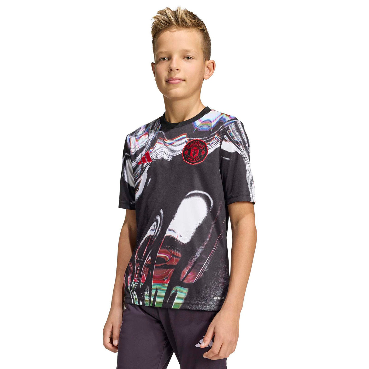adidas MUFC 25 Kids PM Jersey Black