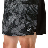 ASICS MENS FUJITRAIL PRINT 5IN SHORT BLK