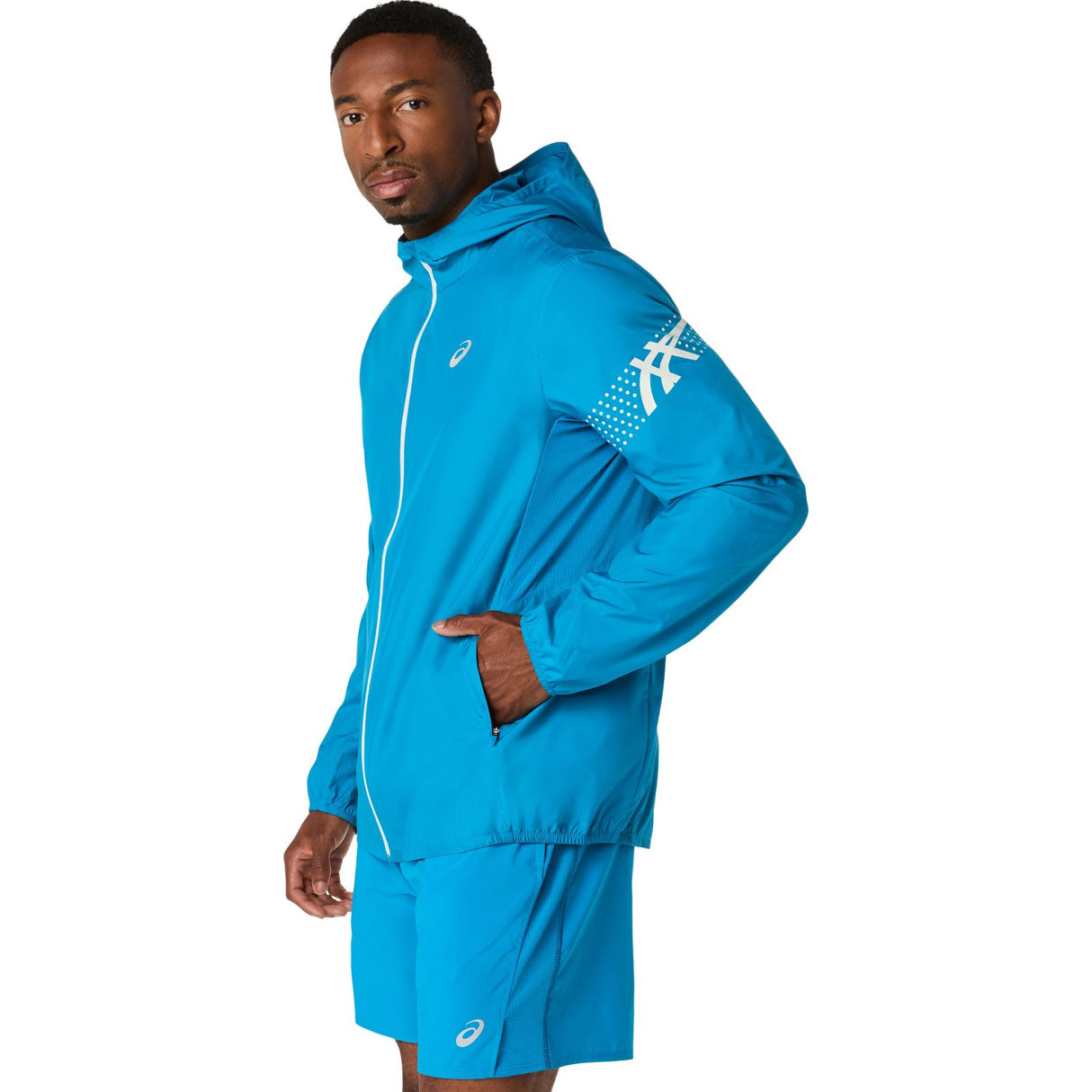 ASICS MENS ICON JACKET BLUE