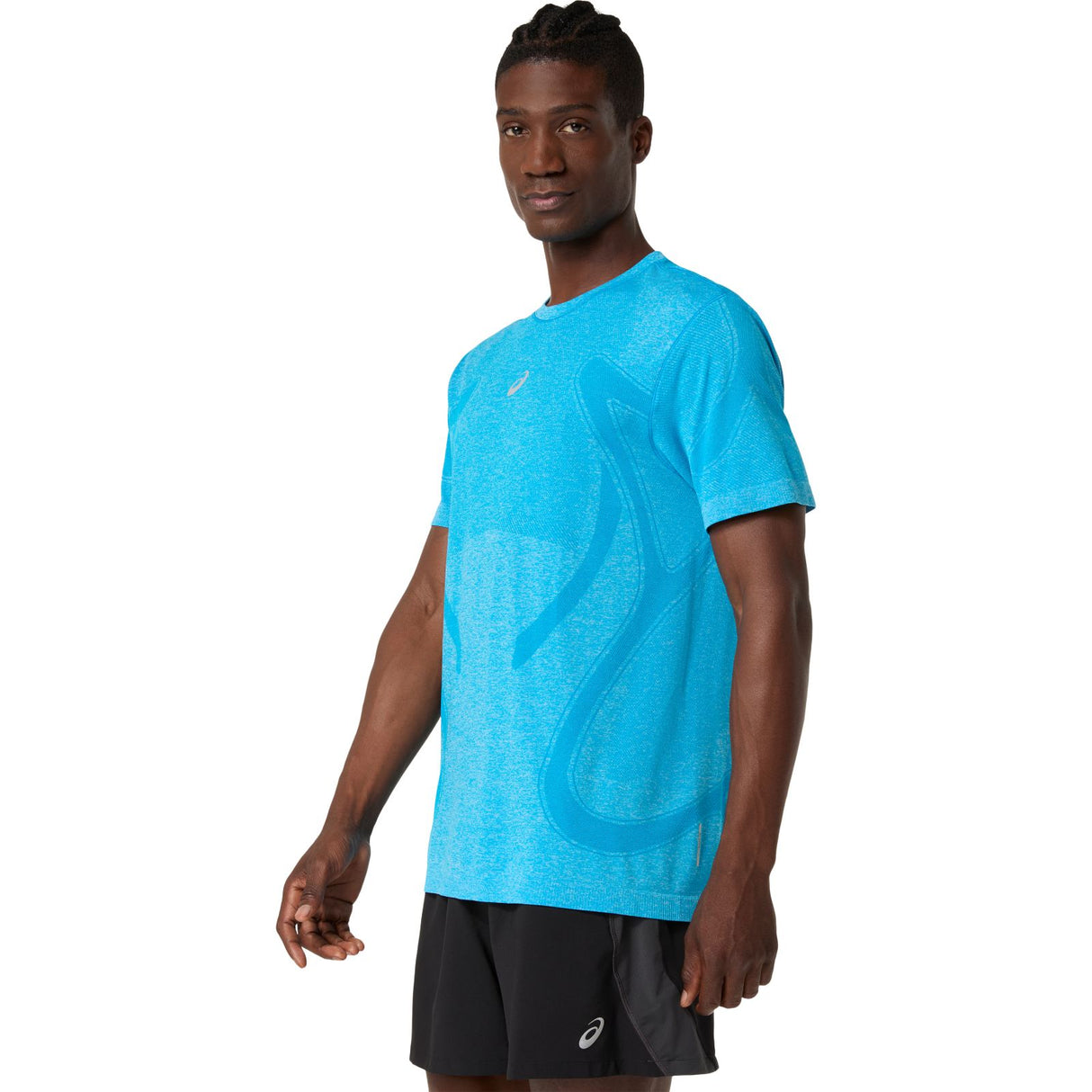 ASICS MENS ROAD SEAMLESS SS TOP BLUE