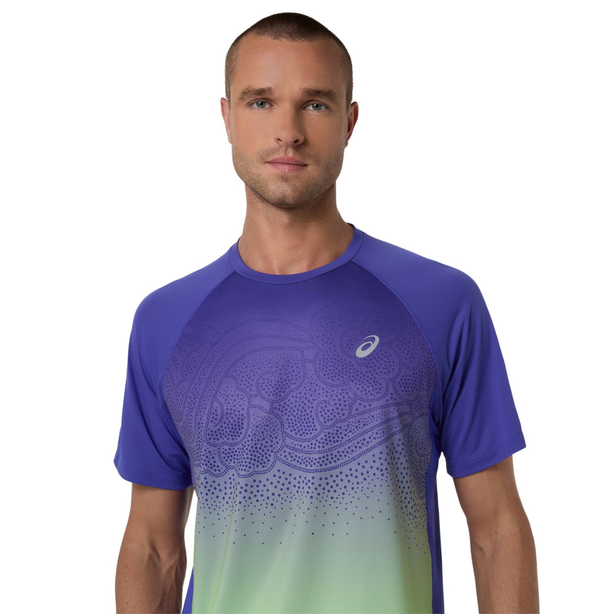 ASICS MENS ROAD FADE SS TOP BLUE