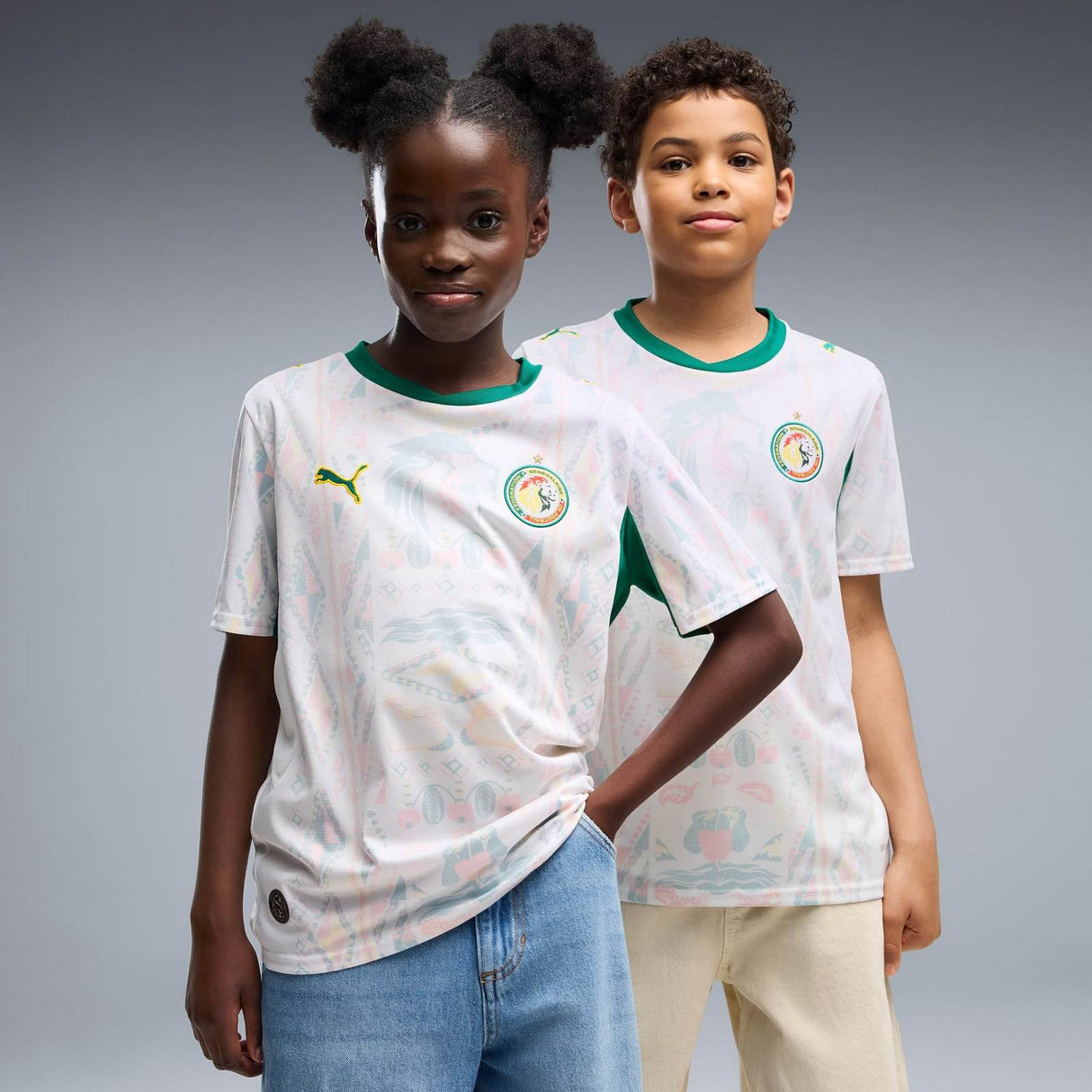 PUMA SENEGAL WC26 KIDS HOME JERSEY WHITE