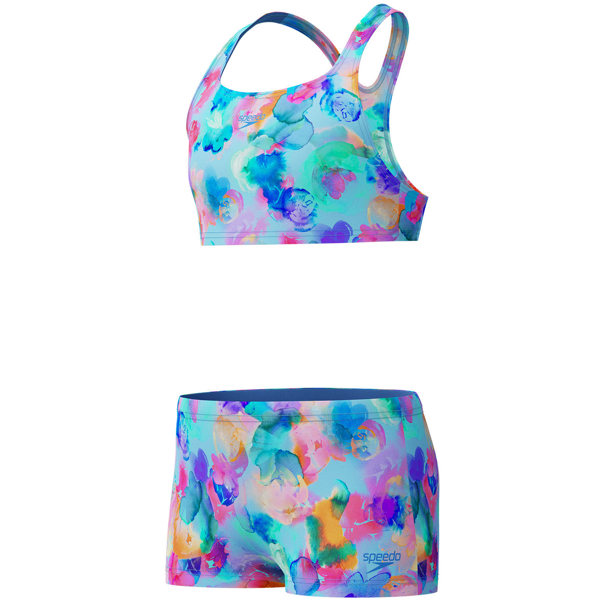 Speedo G Print Racerback Two Piece Bl