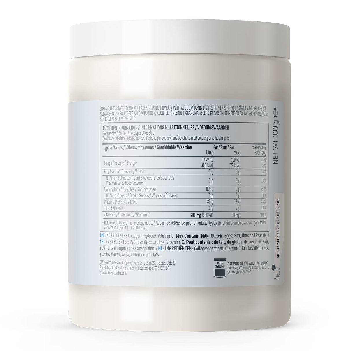 Optimum Nutrition Isopure Collagen  - Unflavoured 300g