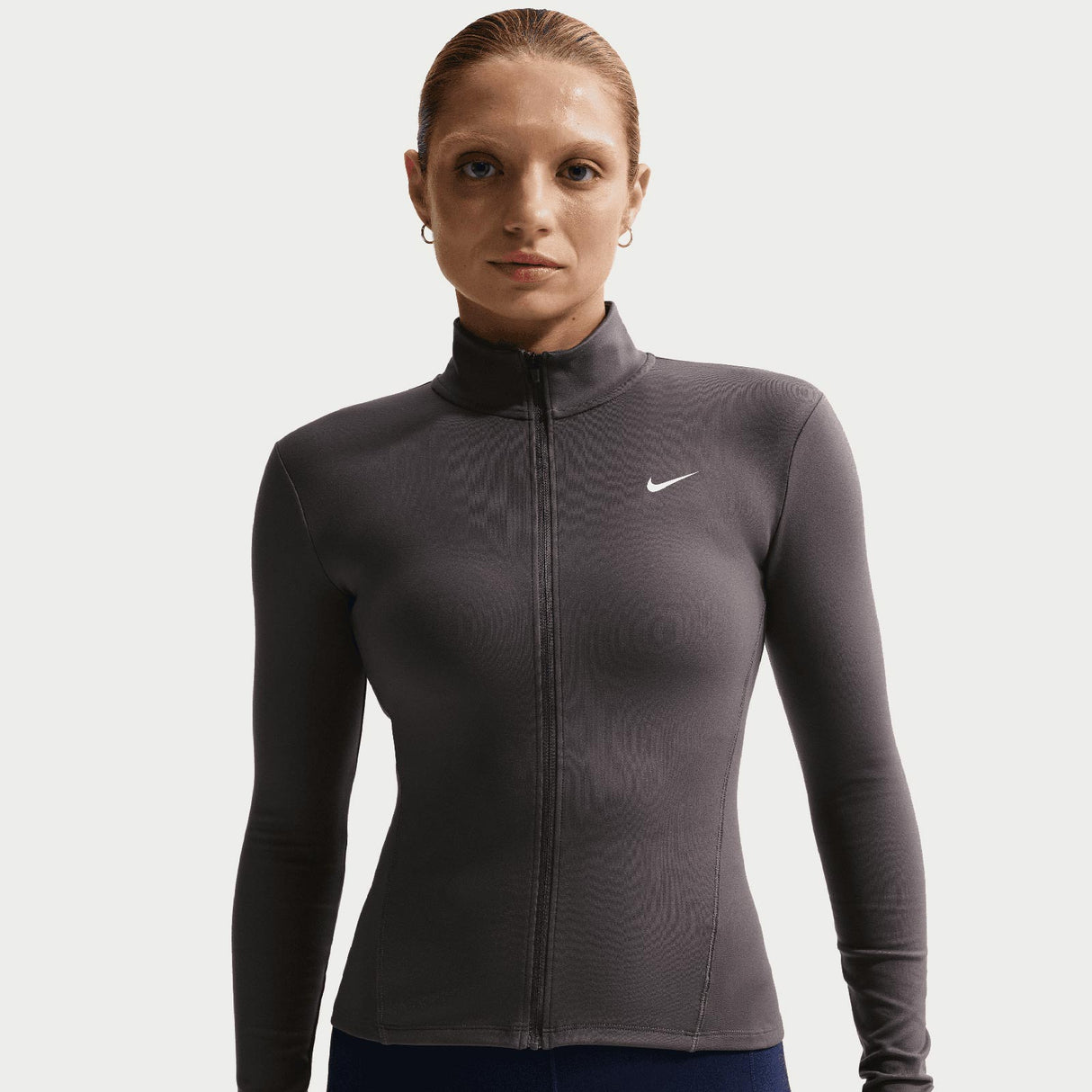 Nike W NK ONE DF FZ FITTED JKT Grey