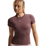 Nike W NK ONE FTTD SS TOP Maroon