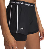 UA Womens Tech Play Up 2in1 Shorts Black