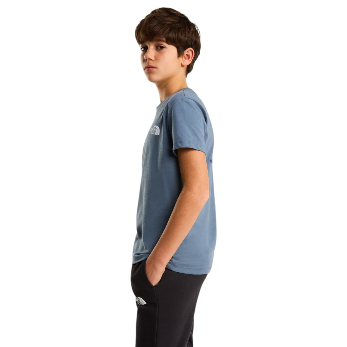 TNF TEEN Boy BOX NSE REGULAR SS Tee Grey