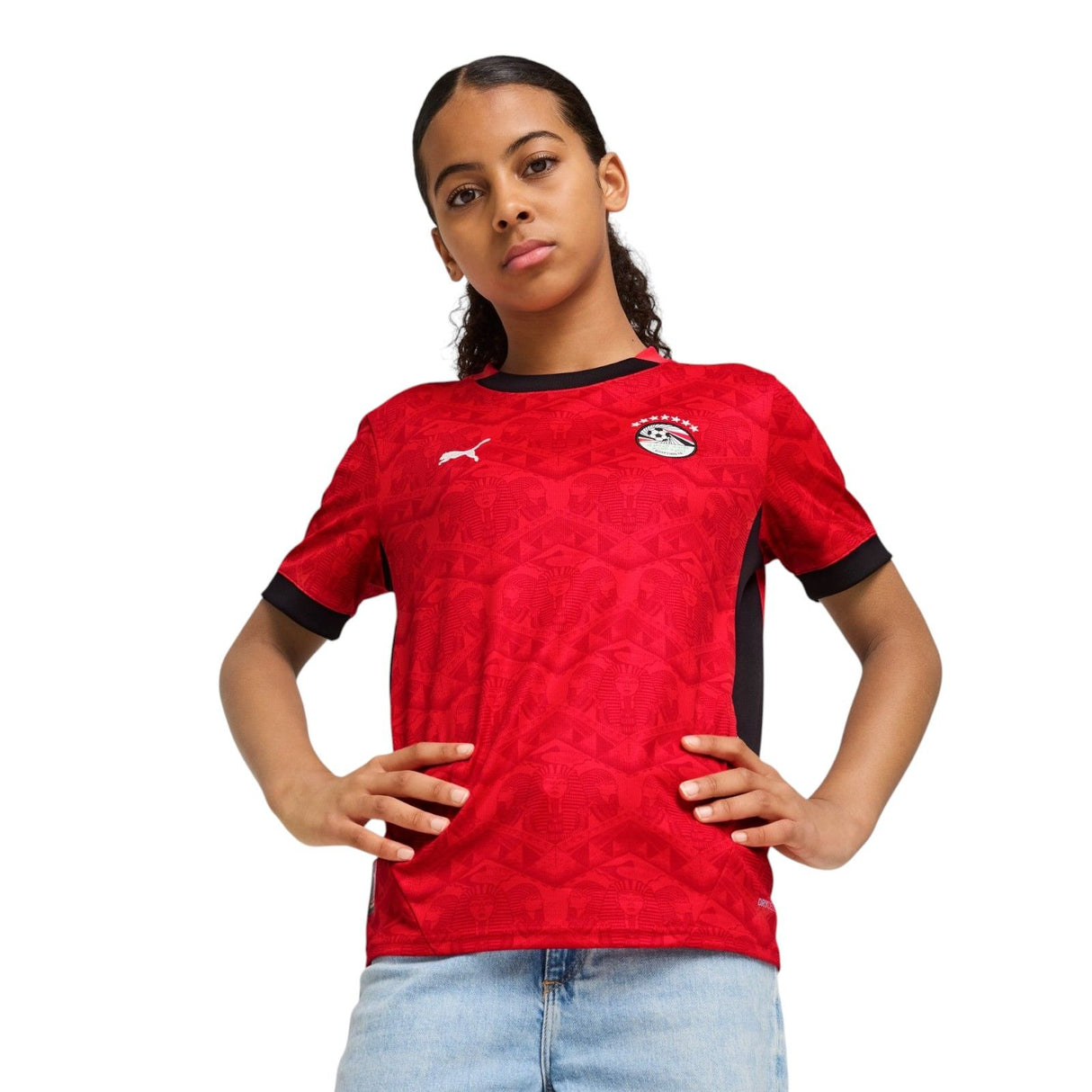 Puma Egypt Home Kids Jersey  Red