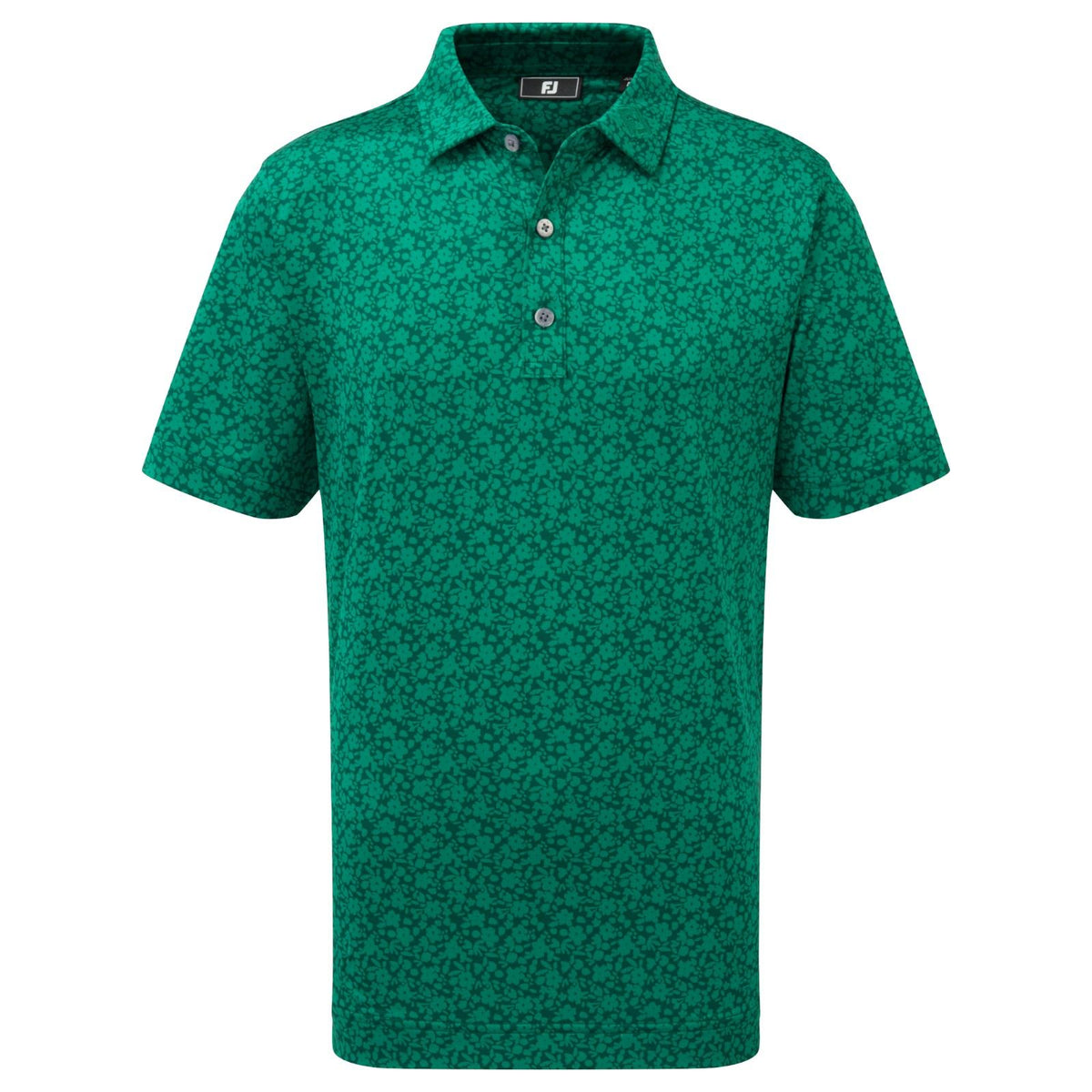 Footjoy Painted Floral Lisle Polo Green