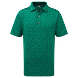 Footjoy Painted Floral Lisle Polo Green
