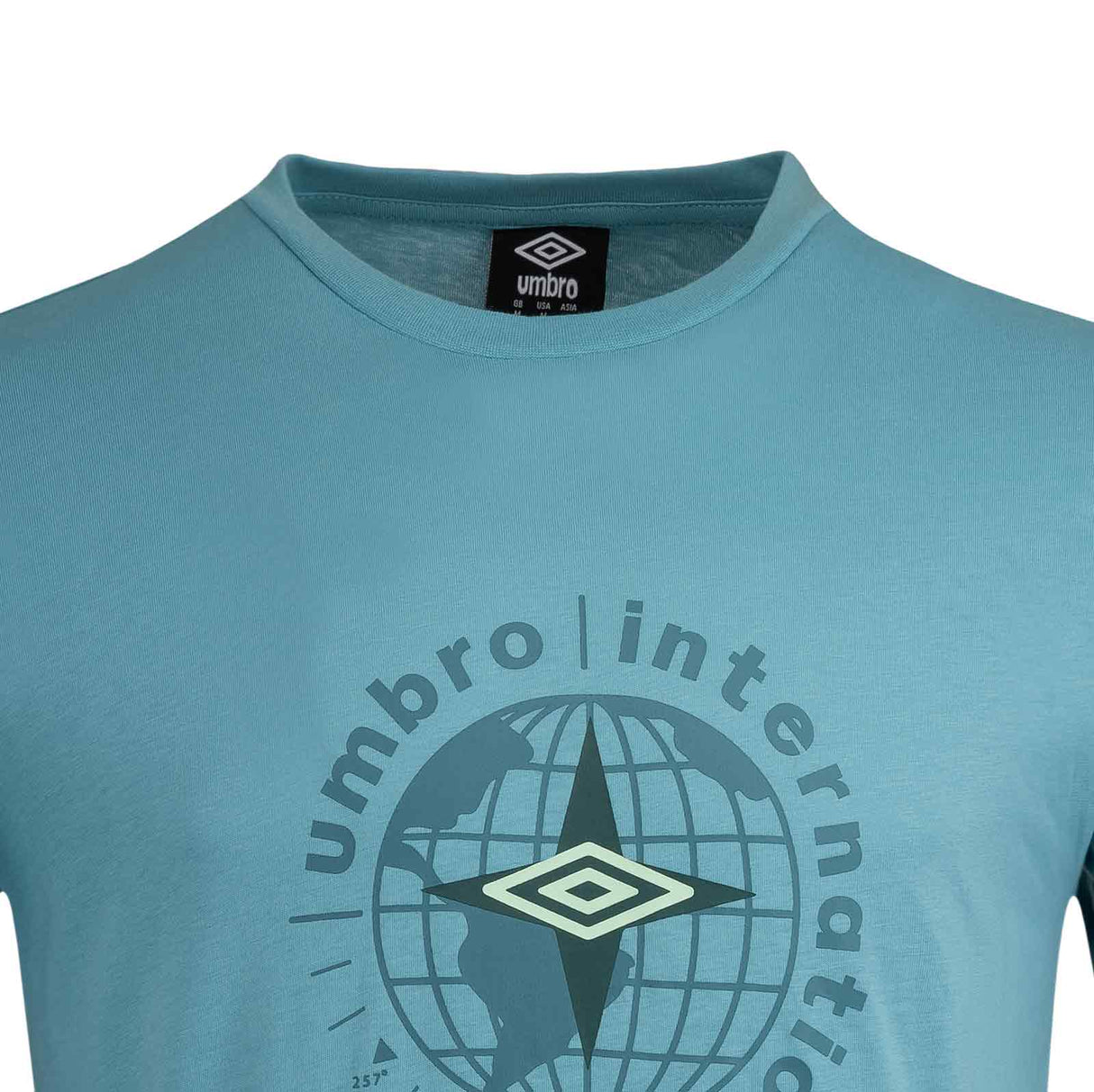 UMBRO MENS GLOBE GRAPHIC TEE BLUE