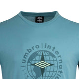 UMBRO MENS GLOBE GRAPHIC TEE BLUE
