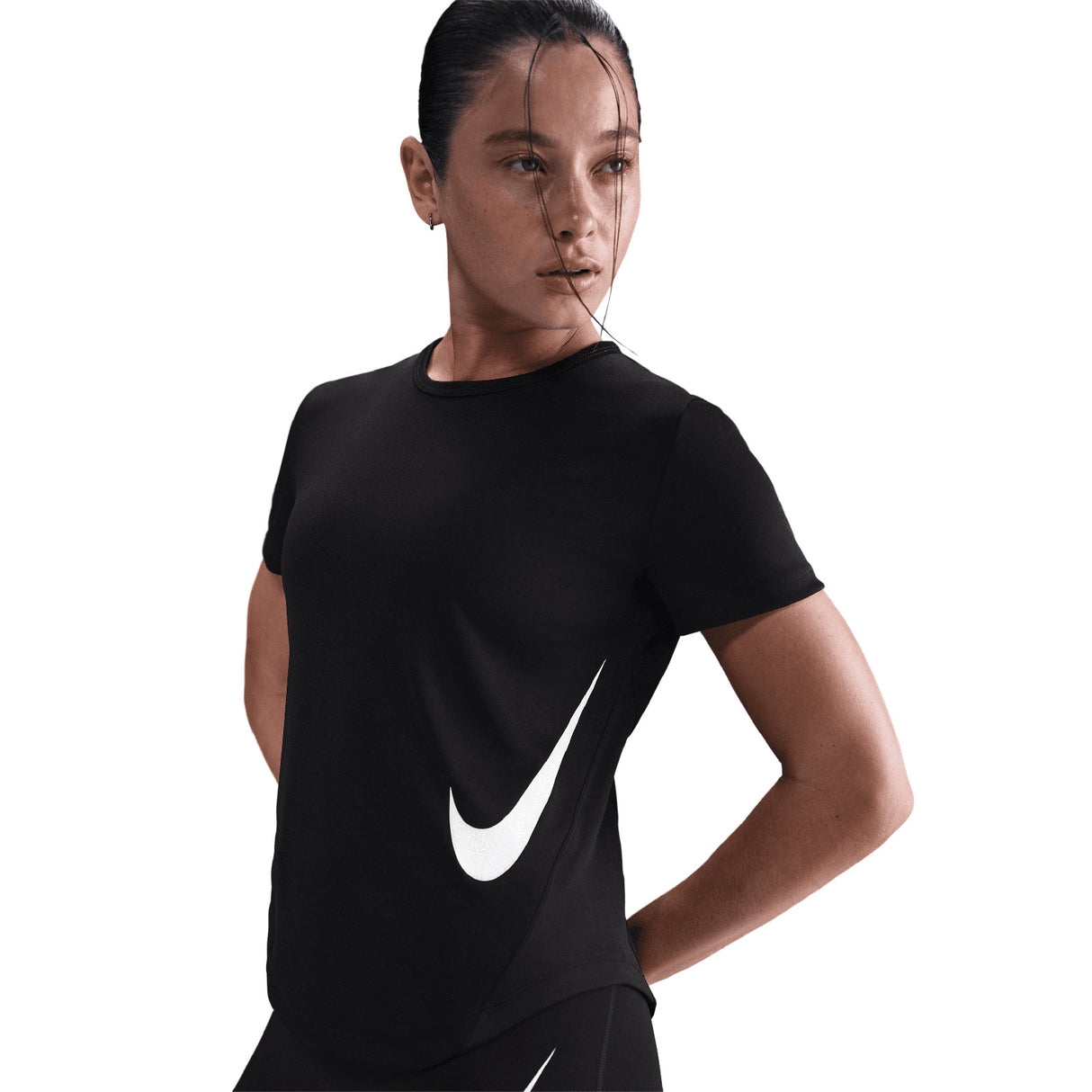 NIKE TEMPO SWSH HBR DF SS WMNS TOP BLACK
