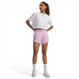 UA Womens Fly By 3in Shorts Pink