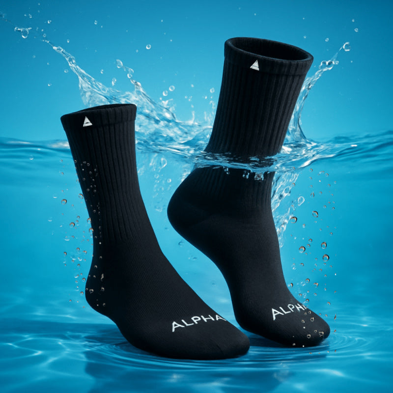 ALPHA U Waterproof Performance Socks Blk