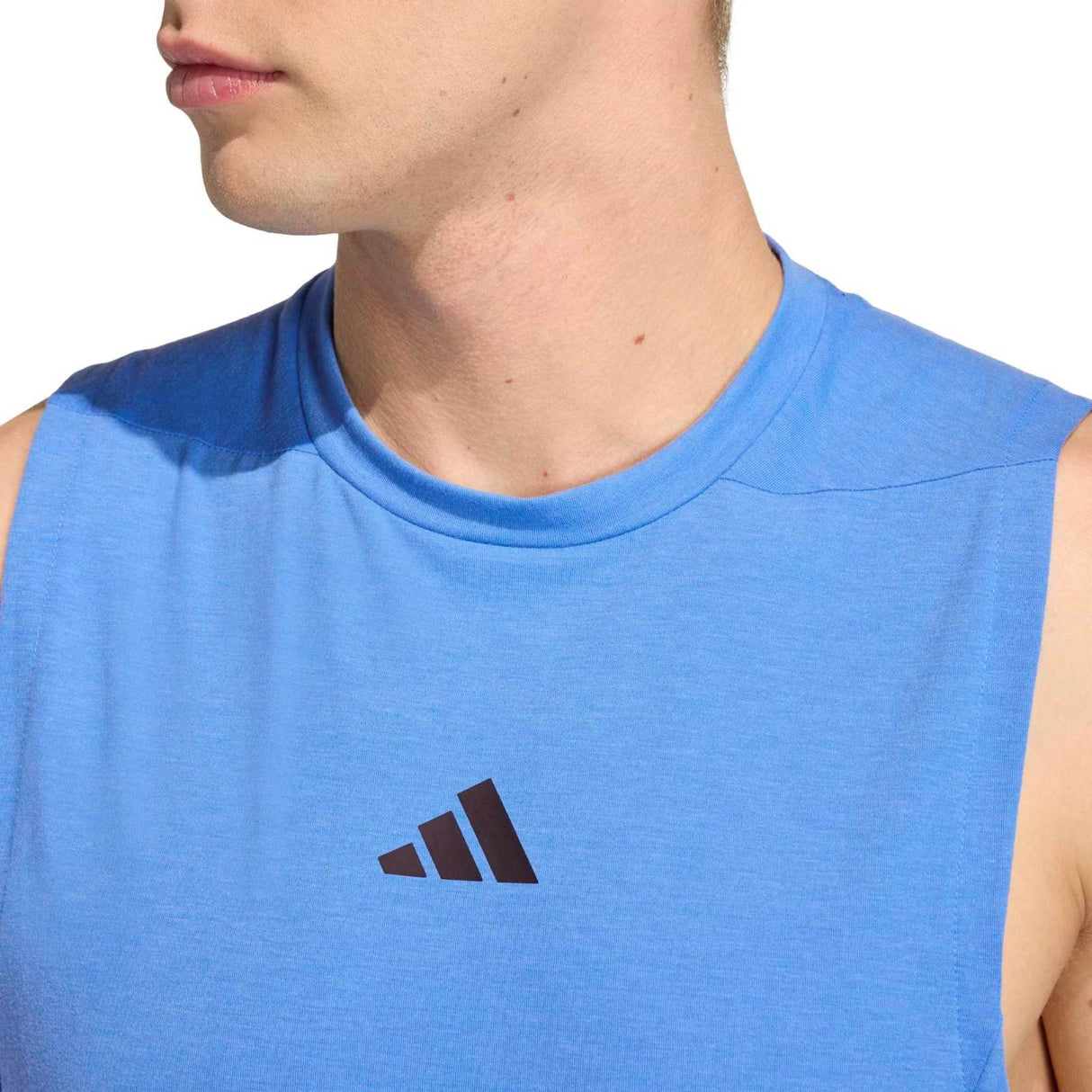 adidas Mens D4T Tank Top Blue