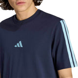 adidas Mens 3S SJ WC T Shirt Blue