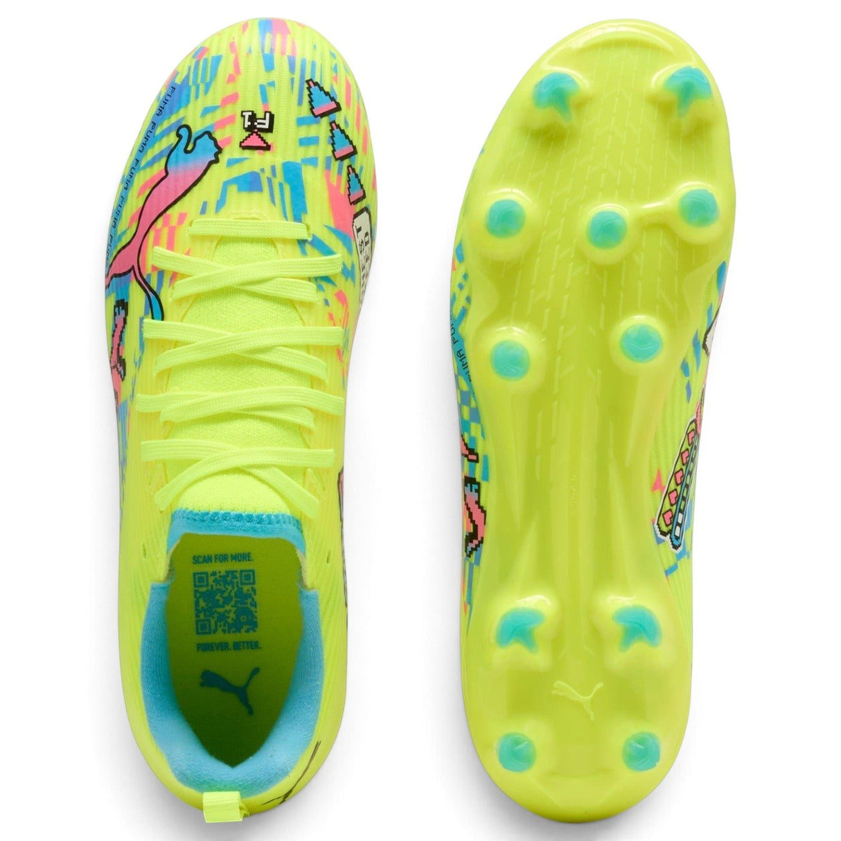 Puma Kids Ultra 7 Match Lvl Up FG Yellow