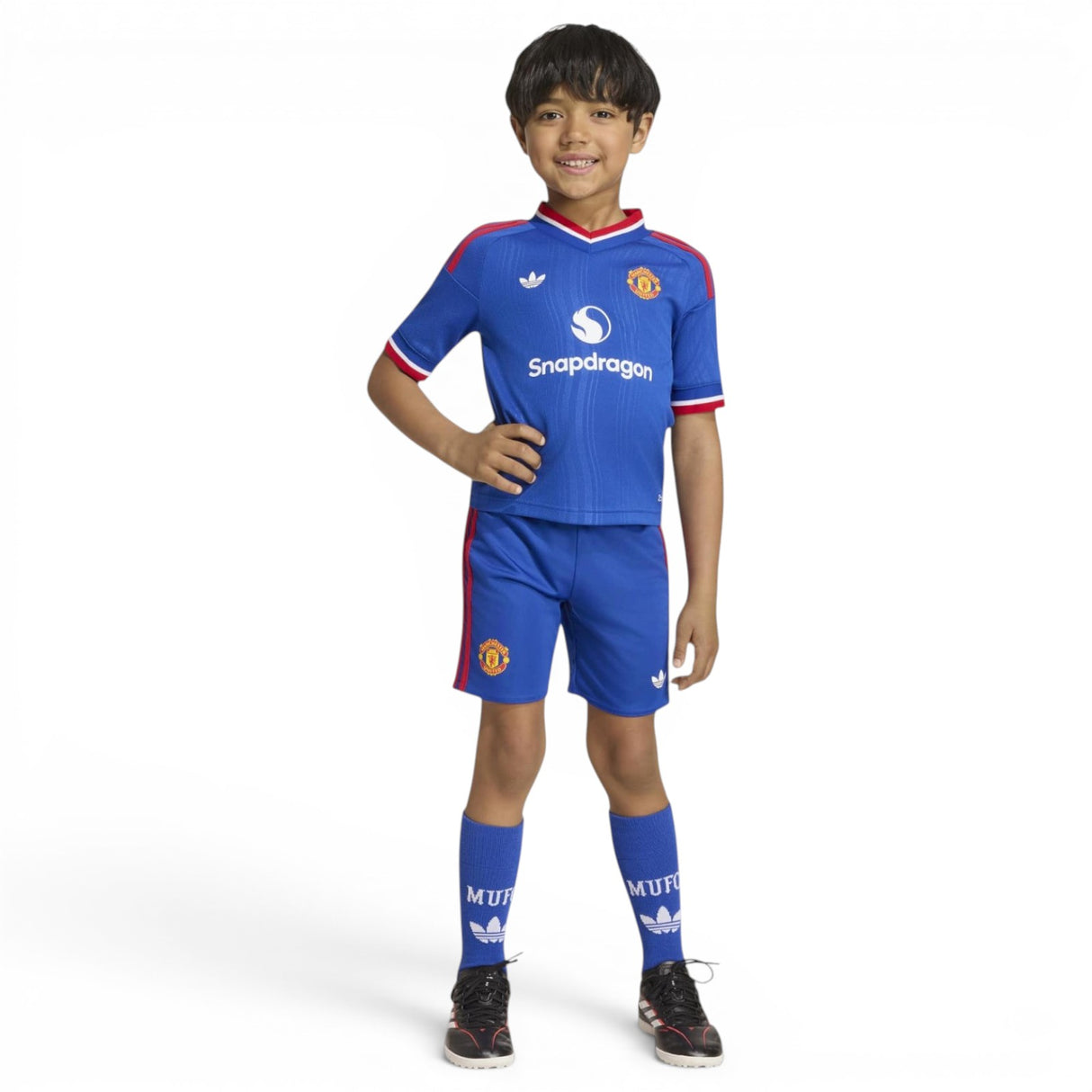 adidas OG MUFC 26 Kids Away Kit Blue