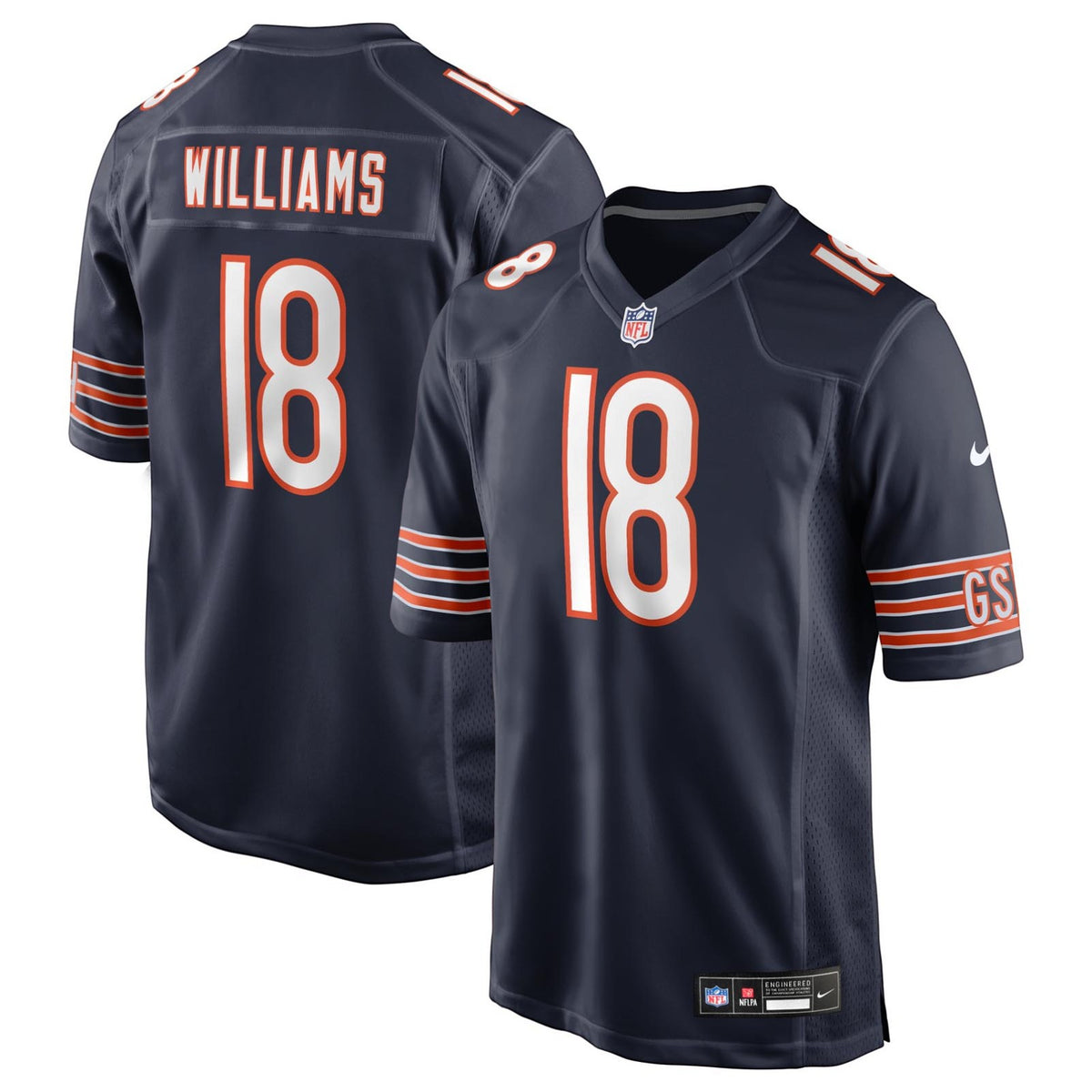 Nike Mens Bears Home Williams 18 Jsy Nvy