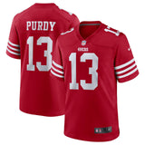 Nike Mens 49ers Home Purdy 13 Jersey Red