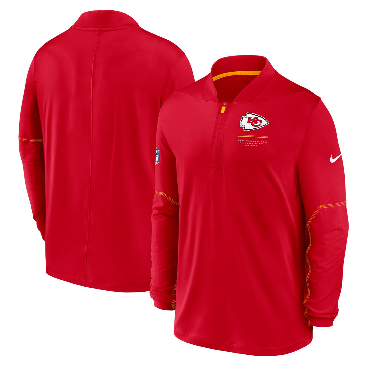 Nike Mens Chiefs Dri-Fit MID HZ Top Red