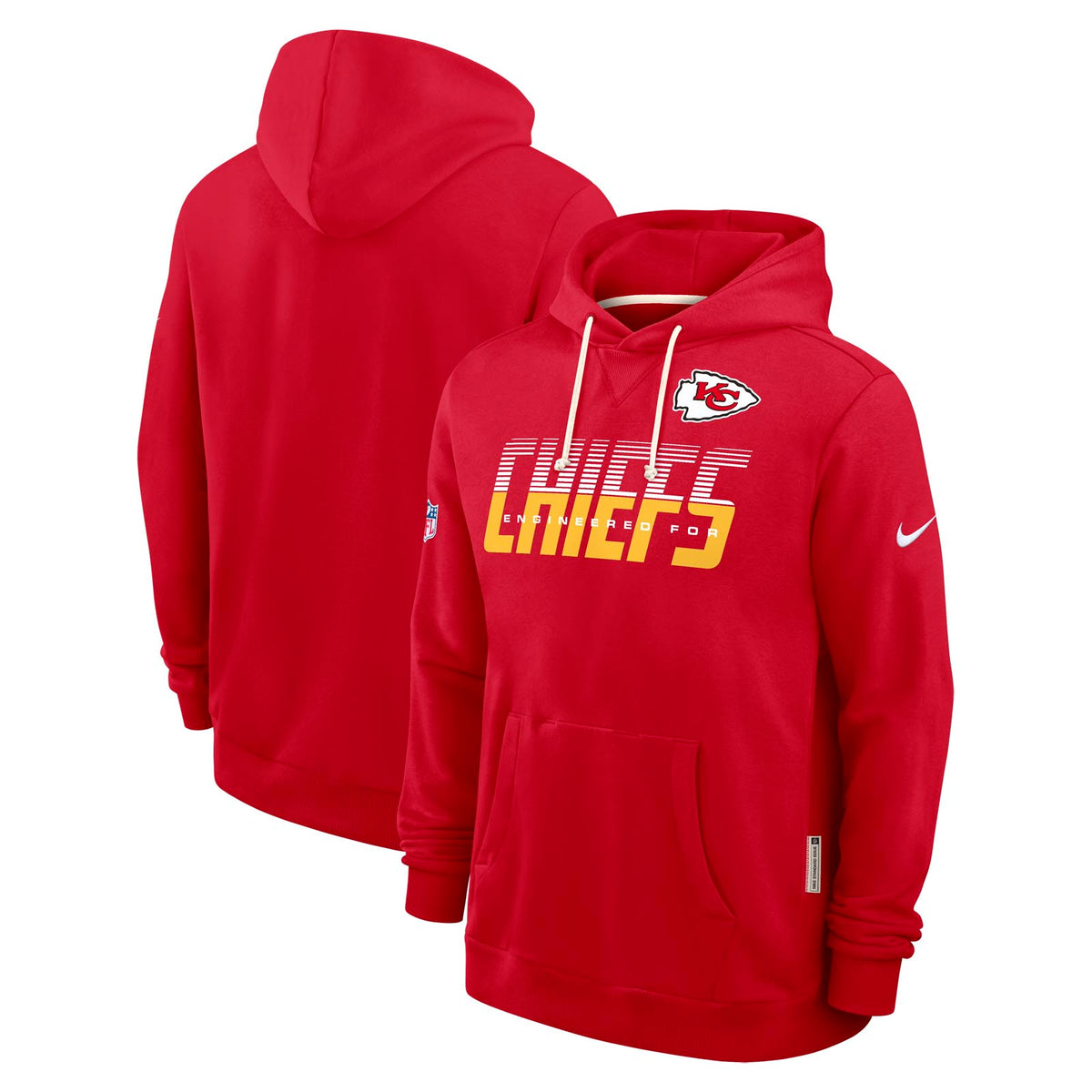 Nike Mens Chiefs Dri-Fit SI Hoodie Red