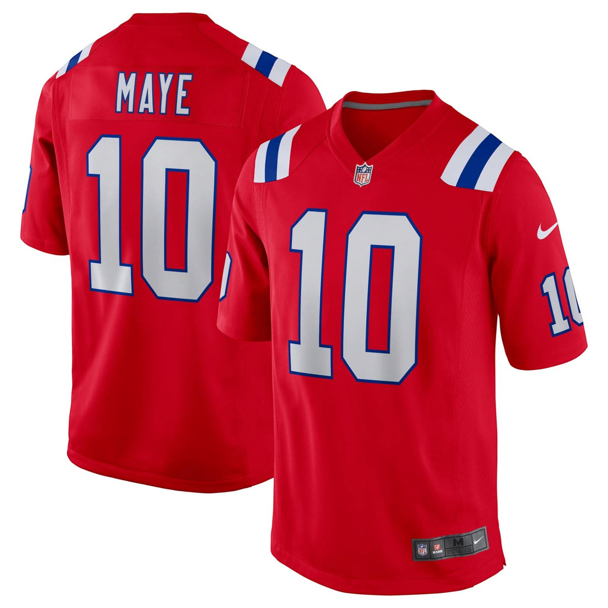 Nike Mens Patriots Alt Maye 10 Jrsey Red