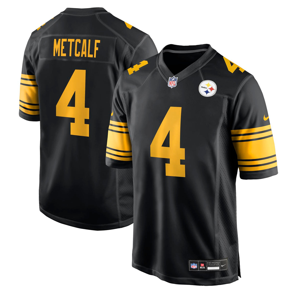 Nike Mens Steelers Alt Metcalf 4 Jsy Blk