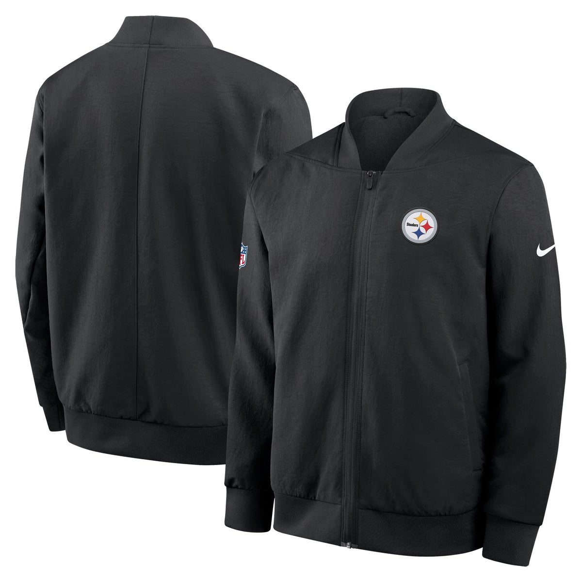 Nike Mens Steelers Bomber Jacket Black