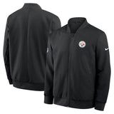 Nike Mens Steelers Bomber Jacket Black