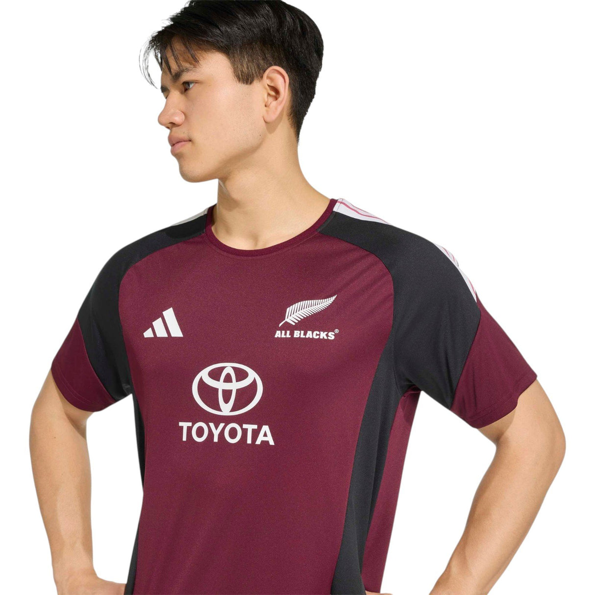 adidas All Blacks Performance Tee Maroon